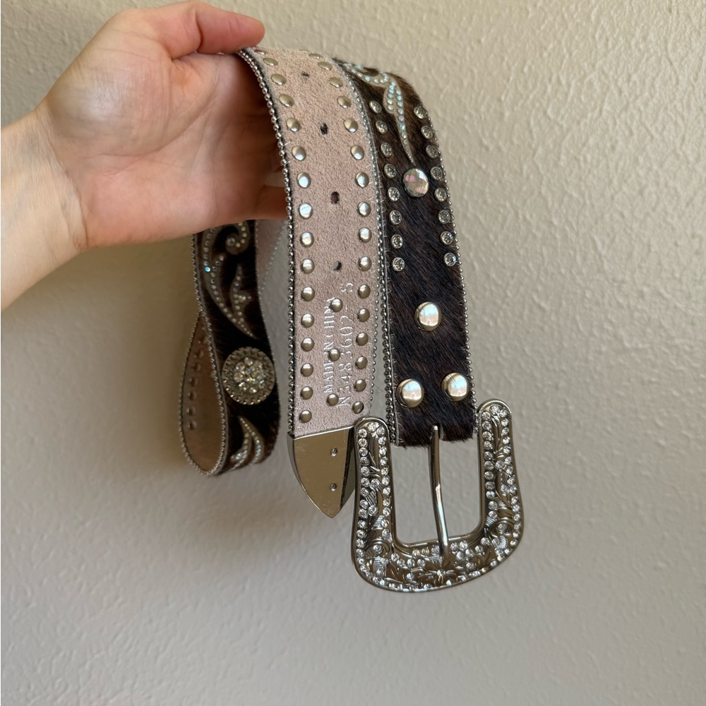 Nocona Belt Co. Women's Hair Lazer Bling Belt - Picture 8 of 8